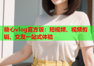糖心vlog官方版：短视频、视频剪辑、交友一站式体验