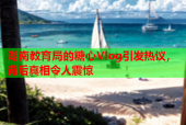 湖南教育局的糖心Vlog引发热议，背后真相令人震惊