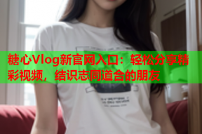 糖心Vlog新官网入口：轻松分享精彩视频，结识志同道合的朋友