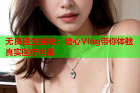 无良医生揭秘：糖心Vlog带你体验真实医疗内幕