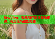 糖心Vlog：轻松制作高质量短视频，分享你的精彩瞬间