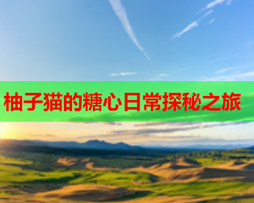柚子猫的糖心日常探秘之旅  第1张